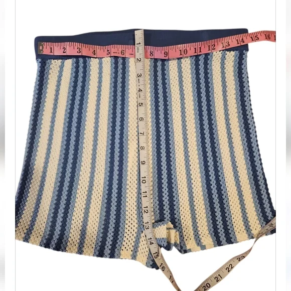 Solid & Striped The Charlie Knit Tank & Shorts Set Blue Large NWT - Picture 7 of 11